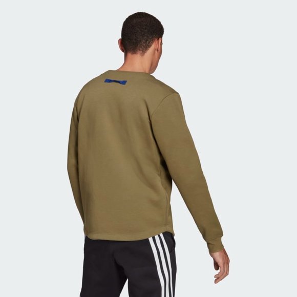 Adidas Sportswear Baseball Mens Reversible Track Top Olive Green GT3740 NEW Sz L - Picture 4 of 8